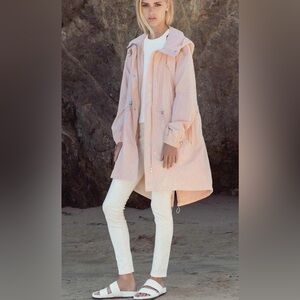 Soia Kyo Emerson Hooded Anorak Windbreaker Jacket Ballet Pink - Large